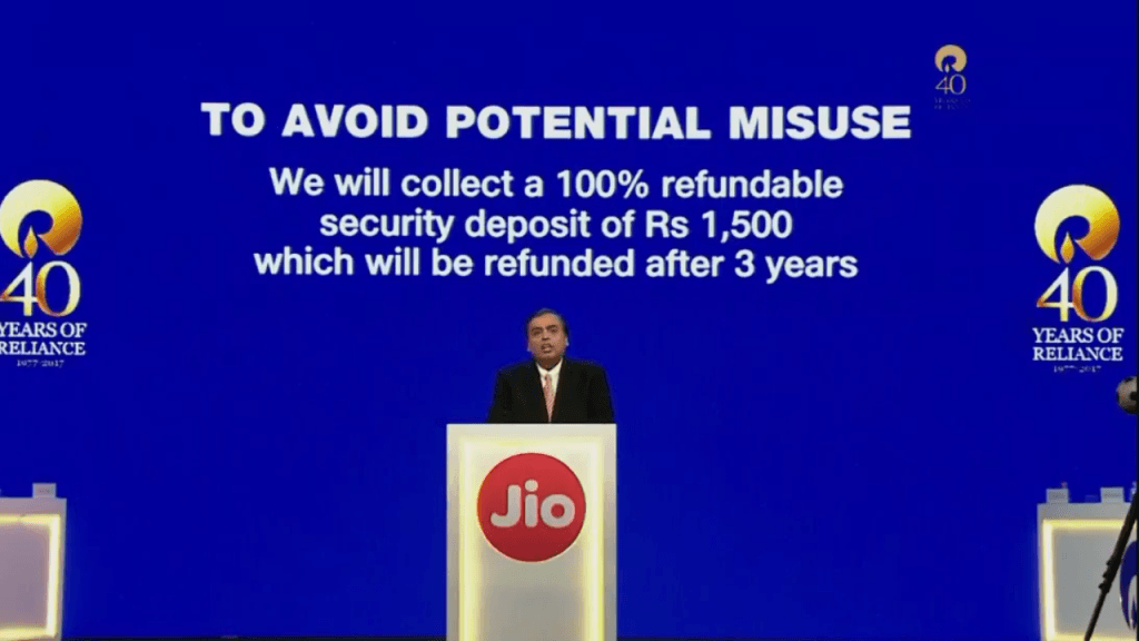 jio phone launched for free 