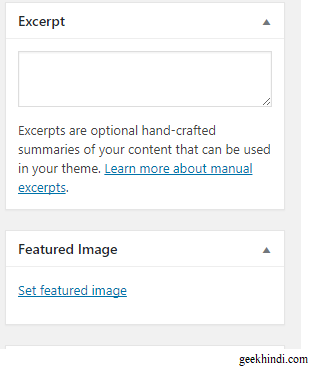 add featured image in post