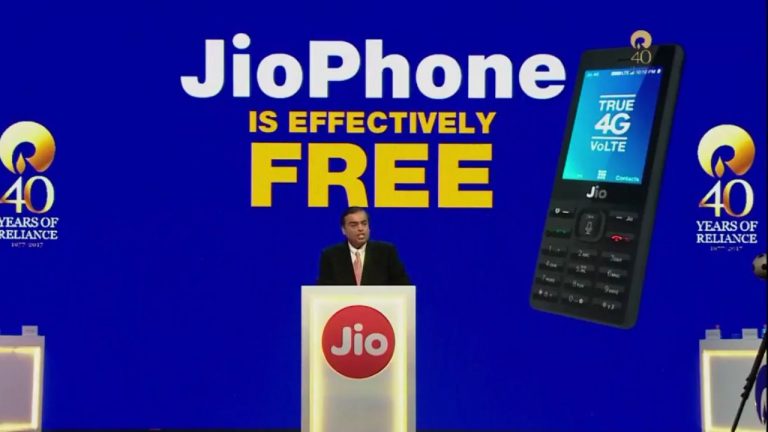 jio phone launched for free