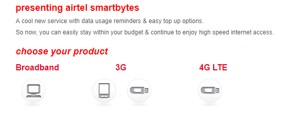 check airtel broadband usage using smartbyte