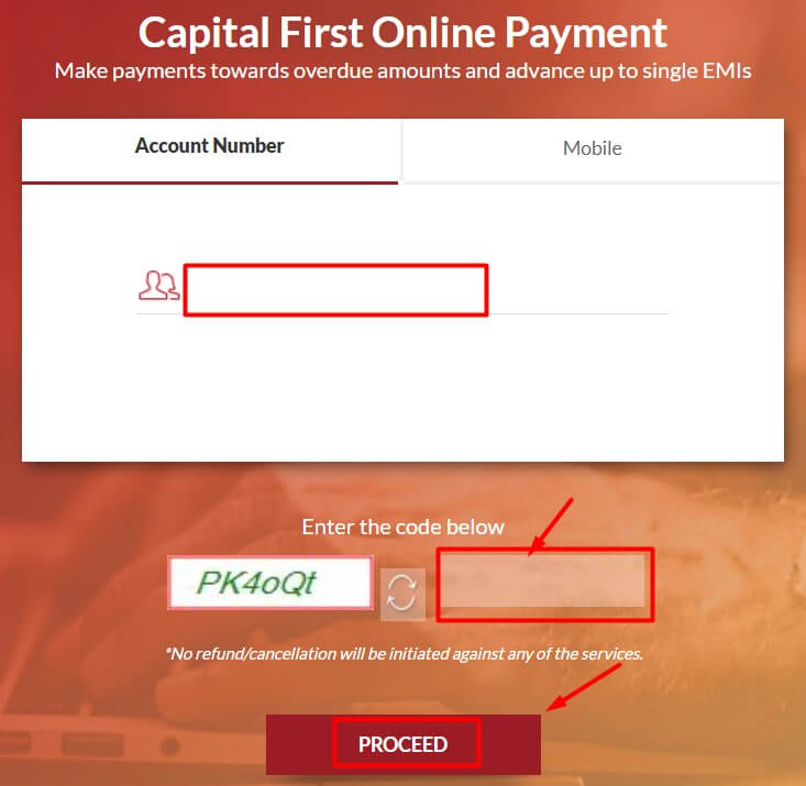 capital first online payment kaise kare