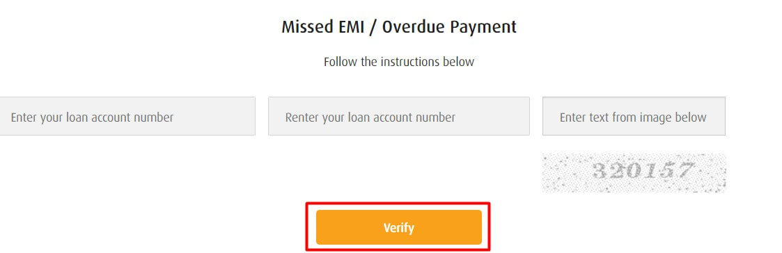 enter loan account number