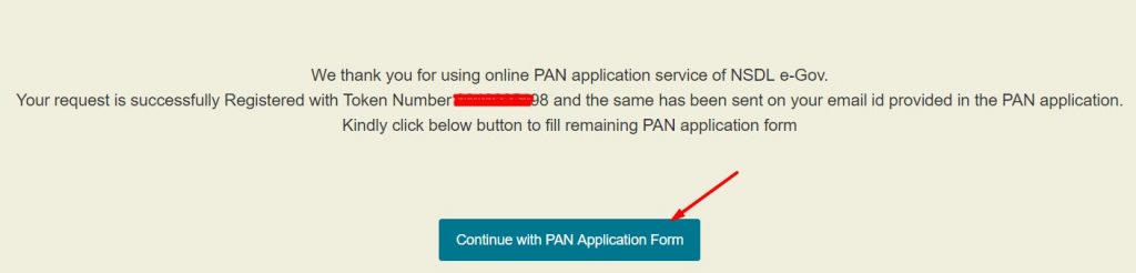 pan update token number