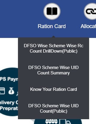 select ration card maharashtra online download option