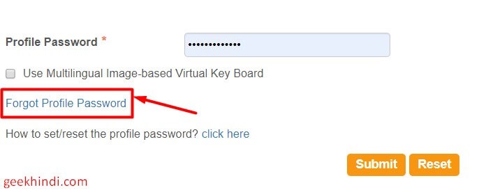 click on forgot password option