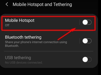 enable mobile hotspot