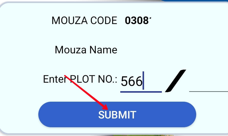enter plot no and click on submit