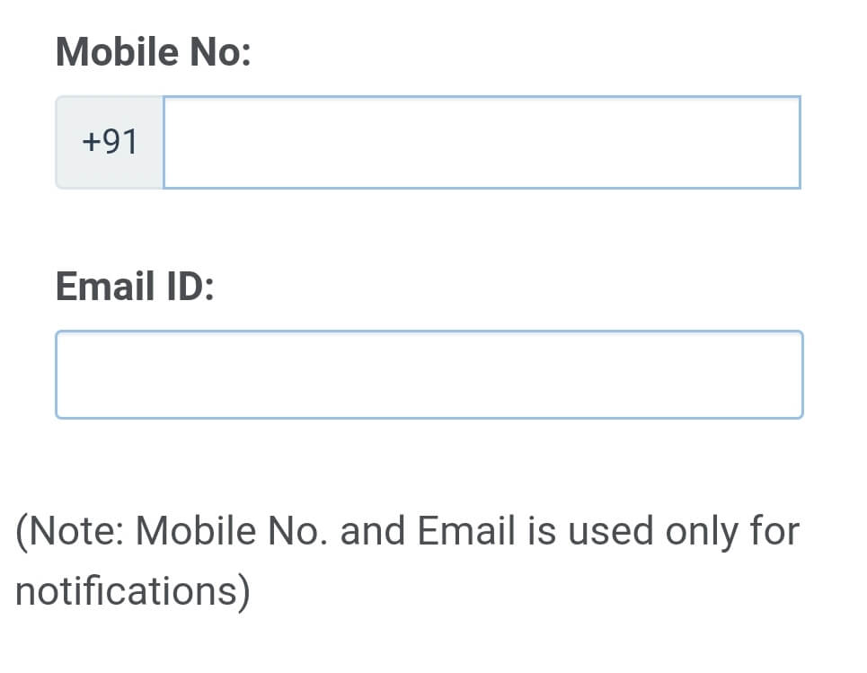 9 entering mobile number and email id in nvsp